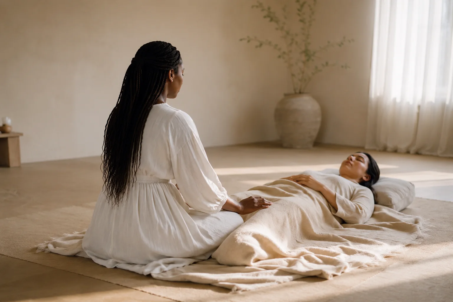 A calm guided breathwork session