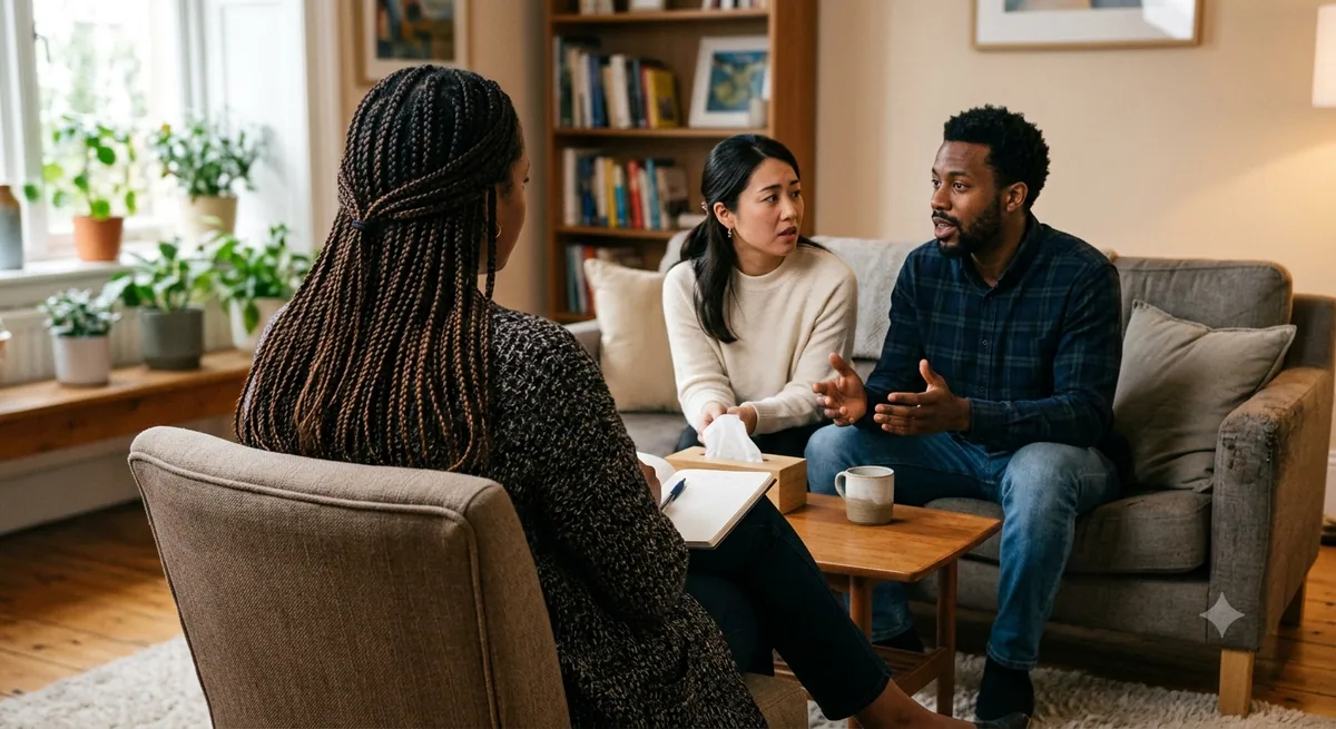 Couples therapy conversation